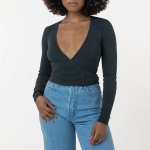 Los Angeles Apparel Heavy 2X1 Rib Wrap Top